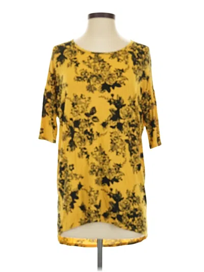Pre-owned Agnes & Dora 3/4 Sleeve T-shirt In Yellow