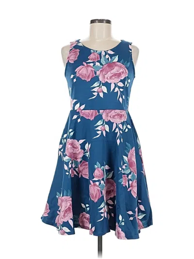 Pre-owned Agnes & Dora Casual Dress In Blue