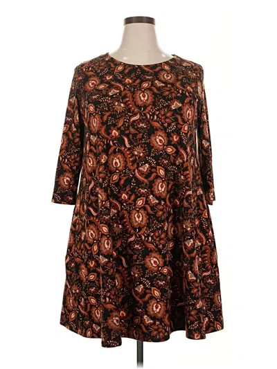 Pre-owned Agnes & Dora Casual Dress In Brown