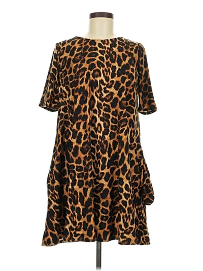 Pre-owned Agnes & Dora Casual Dress In Brown