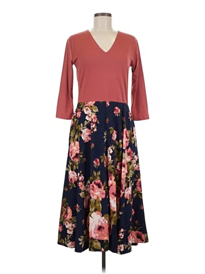 Pre-owned Agnes & Dora Casual Dress In Burgundy