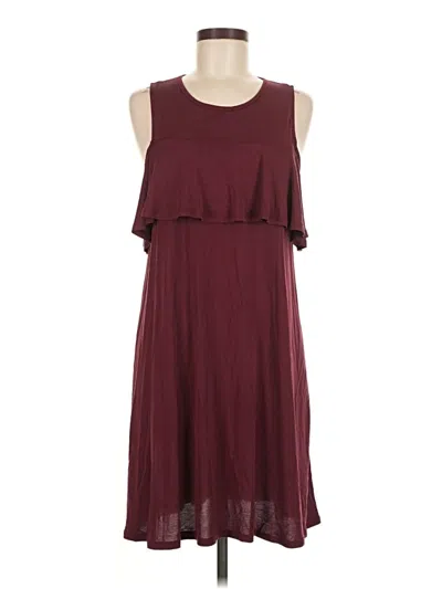 Pre-owned Agnes & Dora Casual Dress In Burgundy