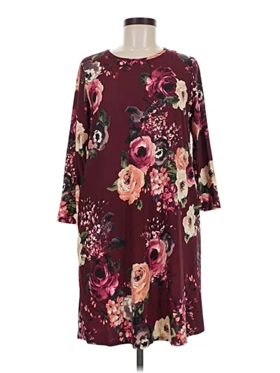Pre-owned Agnes & Dora Casual Dress In Burgundy