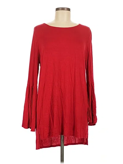 Pre-owned Agnes & Dora Long Sleeve Blouse In Red