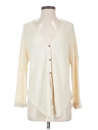 Pre-owned Agnes & Dora Long Sleeve Blouse In White
