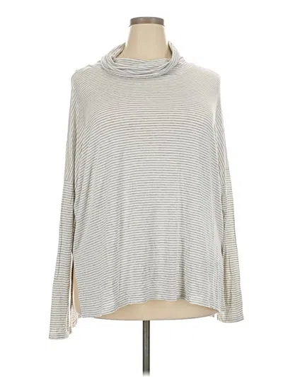 Pre-owned Agnes & Dora Long Sleeve Top Gray Cowl Neck Tops