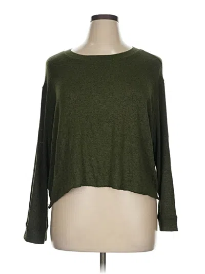 Pre-owned Agnes & Dora Long Sleeve Top Green Boatneck Tops