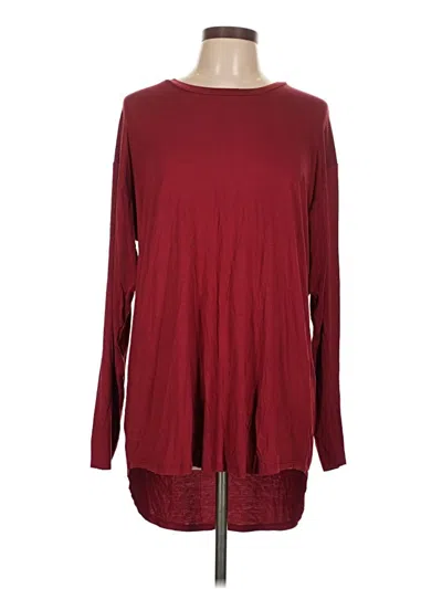 Pre-owned Agnes & Dora Long Sleeve T-shirt In Burgundy