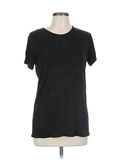Pre-owned Agnes & Dora Short Sleeve Top Black Crew Neck Tops