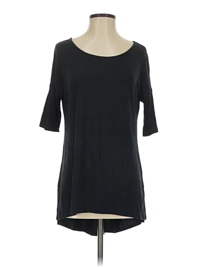 Pre-owned Agnes & Dora Short Sleeve Top Black Scoop Neck Tops