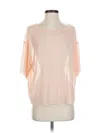 Agnes & Dora Short Sleeve Top Pink Cold Shoulder Neckline Tops In Pink