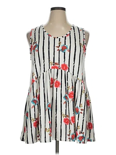 Pre-owned Agnes & Dora Sleeveless Blouse In White