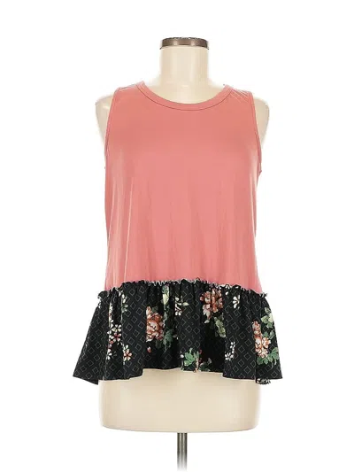 Pre-owned Agnes & Dora Sleeveless Top Pink Halter Neckline Tops