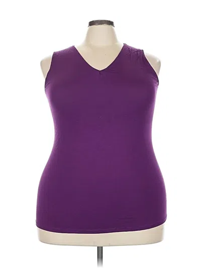 Pre-owned Agnes & Dora Sleeveless Top Purple V Neck Tops