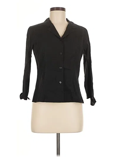 Pre-owned Agnès B. 3/4 Sleeve Button Down Shirt In Black