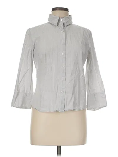 Pre-owned Agnès B. 3/4 Sleeve Button Down Shirt In Gray