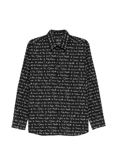 Agnès B. All-over Graphic-print Shirt In Black