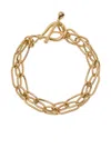 Agnès B. Anchor Knot Twist Hoops Bracelet In Brown