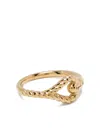 Agnès B. Anchor Knot Twist Ring In Gold