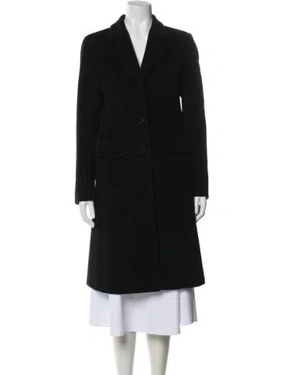 Pre-owned Agnès B. Angora Coat In Black