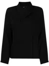 Agnès B. Asymmetric Double-breasted Jacket In Black