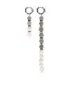 Agnès B. Bead Pearl Earringd In Silver