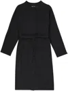 Agnès B. Belted Single-breasted Coat In Black