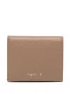 Agnès B. Bi-fold Leather Wallet In Gold