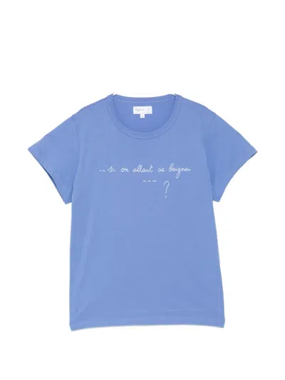 Agnès B. Brando Cotton T-shirt In Blue