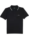 Agnès B. Brazilia Cotton Polo Shirt In 黑色