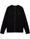 Agnès B. Bronze Cotton Cardigan In 黑色