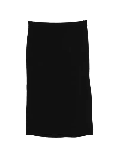 Agnès B. Buckle Midi Skirt In Black