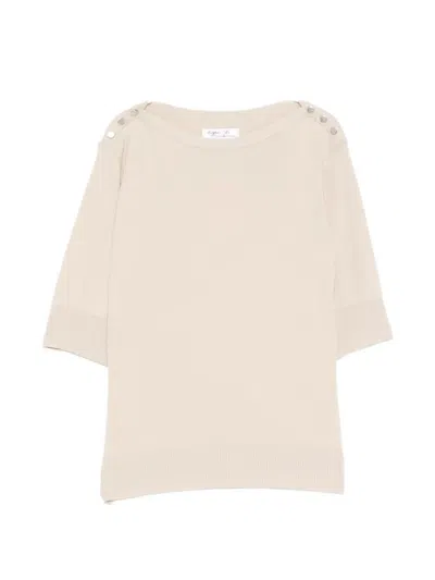 Agnès B. Button Detail Top In Gold