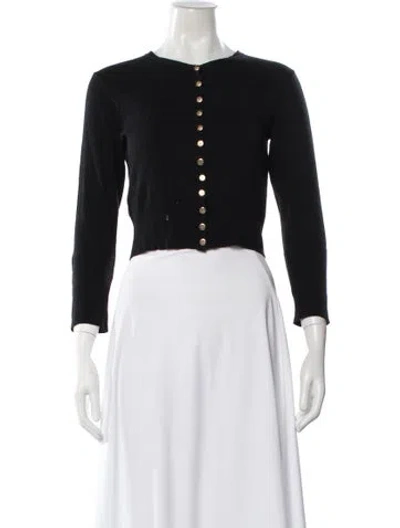 Pre-owned Agnès B. Cashmere Crew Neck Sweater In Black