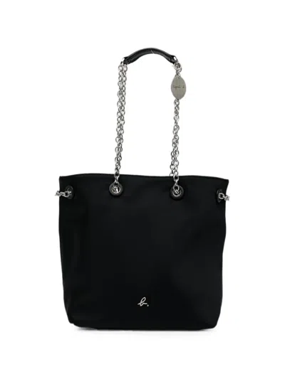 Agnès B. Chain-link Strap Tote Bag In Black