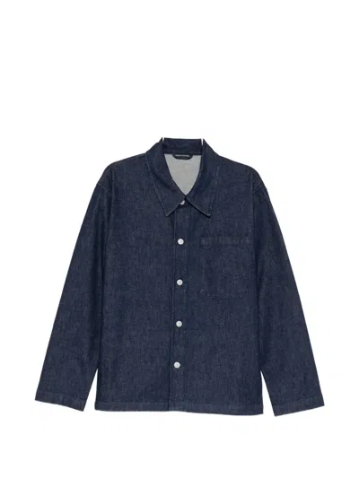 Agnès B. Chest Pocket Denim Shirt In Blue