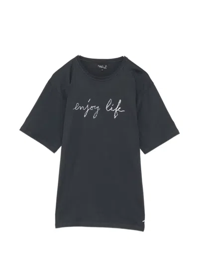 Agnès B. Chris Screenprint T-shirt In Gray