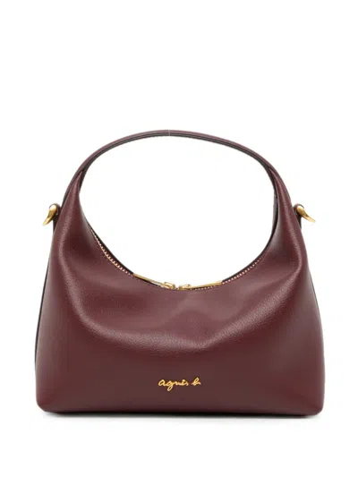 Agnès B. Christelle Shoulder Bag In Burgundy