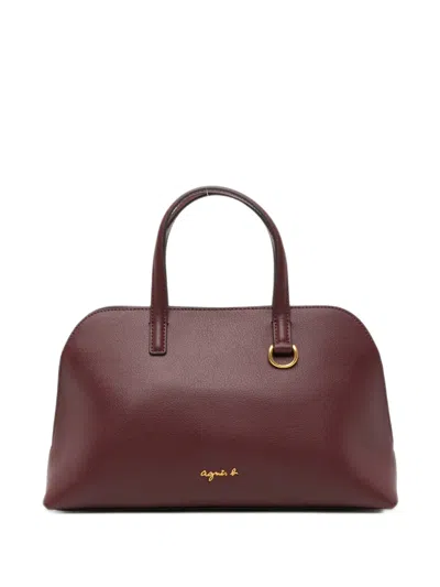 Agnès B. Christelle Tote Bag In Burgundy