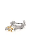 Agnès B. "christmas Festival" Firework Double Rings In Silver