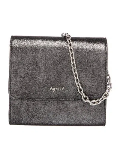 Pre-owned Agnès B. Clutch In Grey/metallic