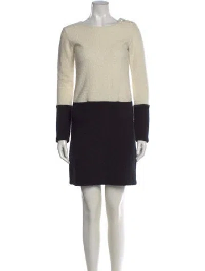 Pre-owned Agnès B. Colorblock Pattern Knee-length Dress