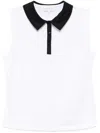 Agnès B. Cotton Polo Top In 白色