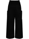 Agnès B. High-waisted Wide-leg Trousers In Black