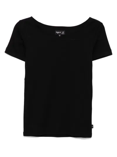 Agnès B. Cotton T-shirt In Black