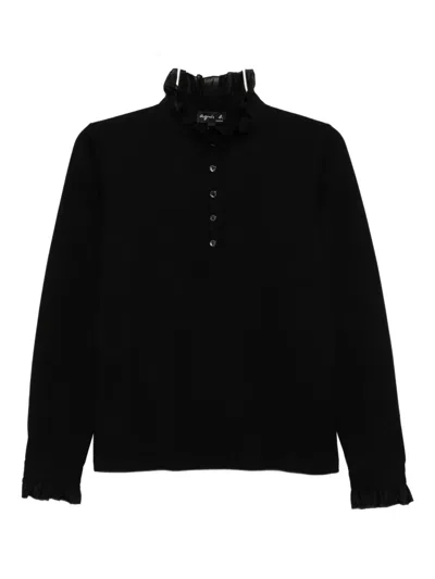Agnès B. Cotton Top In Black