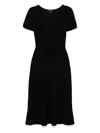 Agnès B. Crepe Pommier Dress In Black