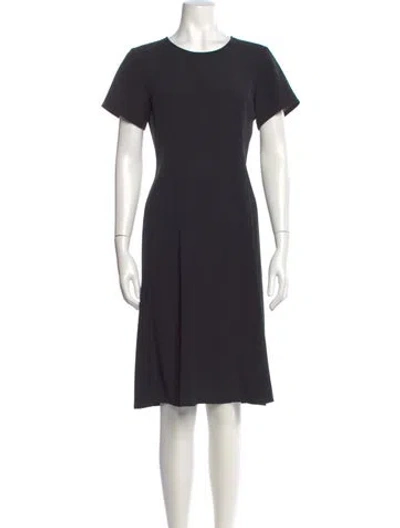 Pre-owned Agnès B. Crew Neck Knee-length Dress In Black
