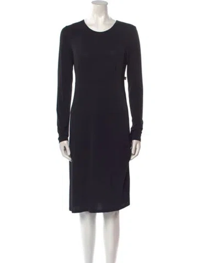 Pre-owned Agnès B. Crew Neck Knee-length Dress In Black
