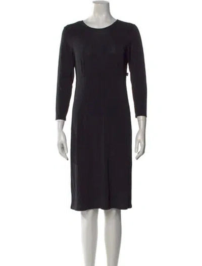 Pre-owned Agnès B. Crew Neck Knee-length Dress In Black